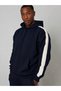 Men's Striped Hooded Sweatshirt with Pockets