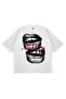 Unisex Oversize Teeth Xoxo Printed Boxy Fit Thick Fabric (240Gsm) T-Shirt