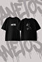 The Weeknd_81 Design Back Printed Cotton Black Oversize T-Shirt