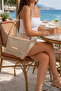 Mink Women's Straw Shoulder Bag with Adjustable Strap and Zipper, Summer Casual Stylish Crossbody Bag Model - 3