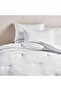 Waffle Stripe 3- piece Full Comforter Set 160x240cm - White - 2