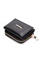 Women's Zippered Wallet with Multiple Card Slots and Coin Compartment - Black - 4