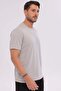 Men's Athlete Crew Neck T-Shirt Gray-5017 - 8