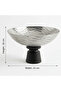 Luhpar Wave Textured Aluminium Round Bowl with Black Wooden Base - 20×33 cm - 74901-C - 5