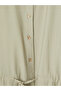 Lcw Modest Khaki Lace-Up Women's Shirt Tunic - 3