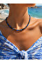 Night Ocean Natural Stone Necklace – Blue and Black Natural Stone Beaded Necklace - 2