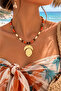 Natural Stone Traces of the Sun Bohemian Necklace – Ethnic Design Gift Necklace - 3