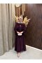 Elin Cloak Detailed Brooched 3-Piece Set |   Plum - 2