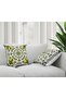 Mediterranean Lemon Themed Digital Printed Gift Set of 4 Throw Pillow Covers in Blue and Yellow Colors - 2