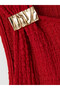 Lcw Comfort Red Crew Neck Gathered Textured Dress - 2