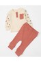 100% Cotton 0-3-6-9-12 Months Baby Boy Ribbed Carriage Thin Seasonal 2-Piece Baby Set - 2