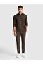 Brown 100% Linen Regular Fit Long Sleeve Shirt 50320945-Vr084 - 4