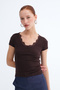 Lace Detailed T-Shirt P9033 - 4