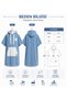 Blue and White Hooded Towel Poncho Adult Unisex 100% Cotton – Beach, Pool, Camping, and Bath Poncho - 4