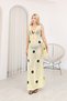 Polka Dot Openwork Beach Dress Yellow