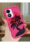 Vivo Y02S Compatible Case Camera Protector Red Silicone Couple Phone Case Tree Pattern