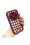 Vivo X300 Compatible Case Camera Protector Claret Red Silicone Couple Phone Case Floral Pattern - 2