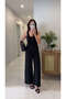 Poteks Black Camisole Detailed Sleeveless Jumpsuit - 3