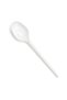 50 Plastic Spoons, Heavy-Duty Disposable Cutlery, Strong Utensils for Party Supplies, Catering, Wedding, BBQ, Camping, Food Service, Events, White - 2