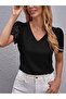 Women's Short Sleeve V-Neck Dubai Blouse with Ruched Sleeves