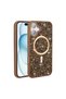 iPhone 16 Pro Case Glittery Diamond Stone Magsafe Camera Raised Silicone Case - 5