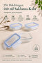 Set of 3 160 ml Glass Storage Containers with Leak-Proof Lids