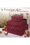 Safi Plus Towel Set Luxury Hotel Quality 600 GSM Genuine Combed Cotton, Super Soft & Absorbent Family Bath Towels 6 Piece Set - 2 Bath Towels, 2 Hand Towels, 2 Washcloths - Bordeaux - 2