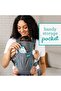Swift Classic Carrier with Pocket - 2 Ways to Carry Grey_Carrier with Wonder Bib & Essentials Storage Front Pocket, Adjustable Back Strap, Inward & Outward Facing, Easy Clean Material - 2