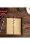 Leather Leaf Patterned Unlined Notebook - 3