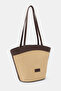 Bag Women's Tote Bag Shoulder Bag Straw Bag Summer Large Handbag Leather Celeste Brown - 4