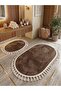 Luxury Set of 2 Oval Bath Mats 60X110/ 60X50 Non-Slip Plush Tufted