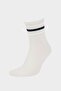 Men's 3-Piece Cotton White Socks E9344Axns - 4