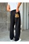 Camel Embroidered Detail Baggy Tracksuit T-Shirt Black - 5