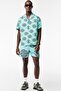 Men's Relaxed Fit Green Shirt Loose Cut Patterned Men's Shirt Green - 5
