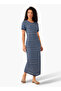 STRIPE PATTERN KNIT DRESS - 3