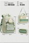Set of 3 Children's Primary School Bags with Pen Holder and Lunch Bag Backpack Lila - 6