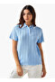 TEXTURED STRIPED COLLARED KNIT TOP - 2