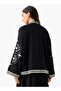 EMBROIDERED BUTTON DETAIL JACKET COVER UP - 4
