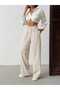 Women's Palazzo Double Fabric Buttoned Zipper Pocket Trousers - 2