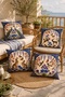 Lavender Animal Illustrations Patterned Set of 4 Throw Pillow Covers - 2