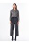 Elastic Waist Pocket Denim Trousers Black - 3