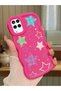 Samsung Galaxy A12 Compatible Case Camera Protector Red Silicone Couple Phone Case Star Pattern