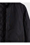 Black Standard Fit College Collar Men's Coat - 7