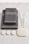7 Piece Bath Towel Set Anthracite - Guest/Travel/Camping/Outdoor/Beach - 6