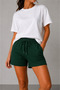 Women's Lace-Up Double Pocket Comfortable Cut Shorts - 2