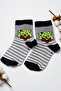 Boy's Light Gray 3-4 Years Old Dog Figured Socks Set of 5 - 2