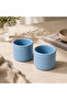 Set of 2 Blue Ceramic Mugs 175 ml Minimal Coffee Cup Teacup Espresso and Turkish Coffee Cup