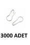 3000 Pieces of Pear-Shaped Safety Pins 2 cm Bulb Type Safety Pins