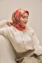 Twill Silk Scarf Watercolor Salmon 90X90 - 2