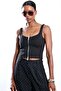 Black Zippered Bustier 17778 - 4